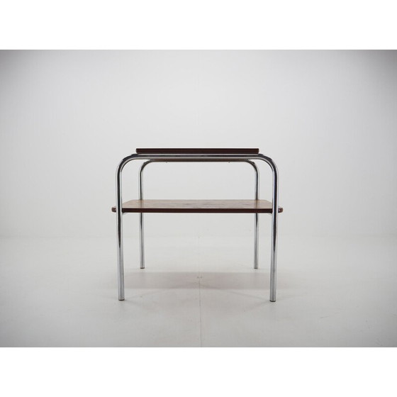 Image 1 of Console vintage en bois et chrome