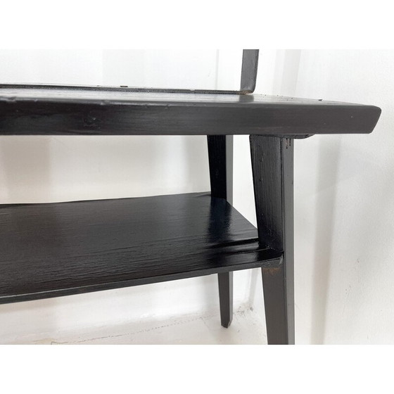 Image 1 of Séparateur vintage avec deux bancs en métal et bois par Jelínek, 1960