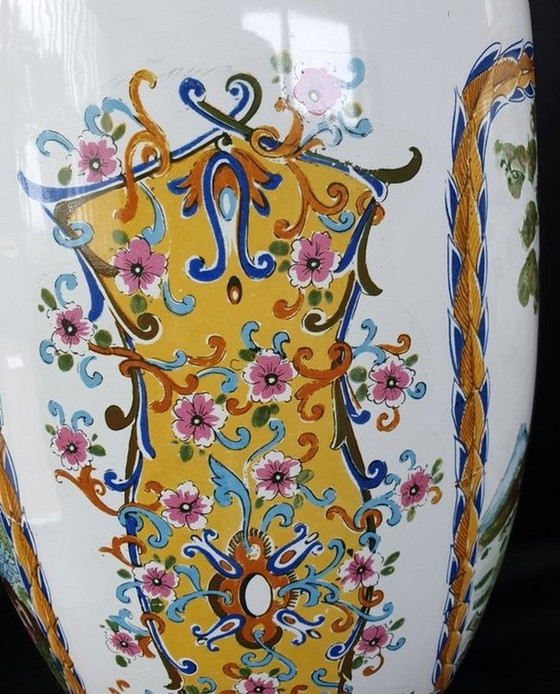 Image 1 of 1445 Vases chinois orientaux avec tableau, 2 pièces