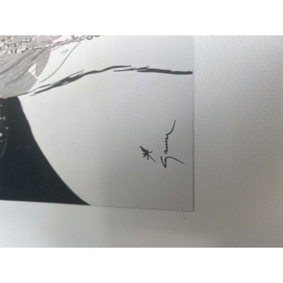 Image 1 of Illustration de mode vintage de René Grau pour Gilbert Orcel, 1947