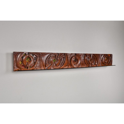 Pièce murale vintage en bois, Italie 1950