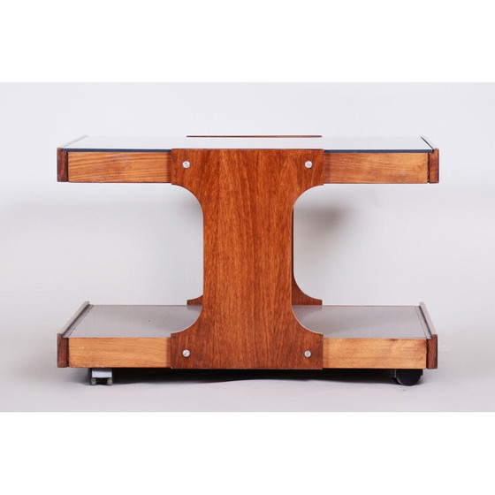 Image 1 of Table basse vintage en noyer et verre, 1960