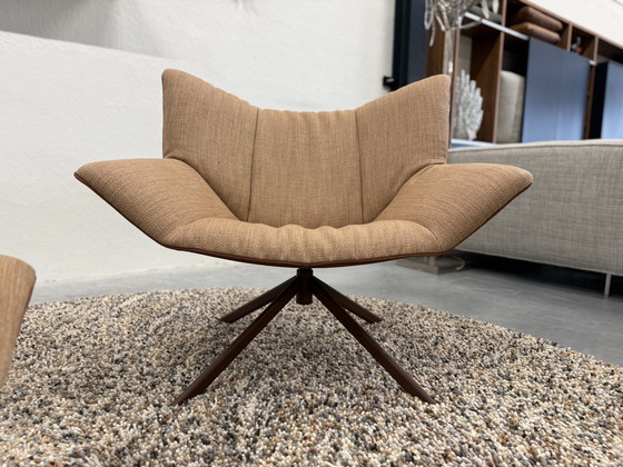 Image 1 of Label Vandenberg Gustav Fauteuil avec pouf Duo Upholstery