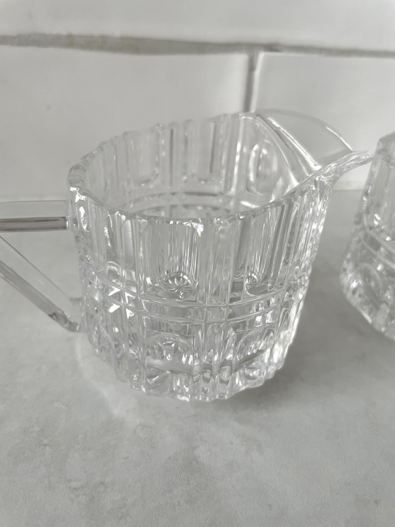 Image 1 of Pichet et pot en cristal