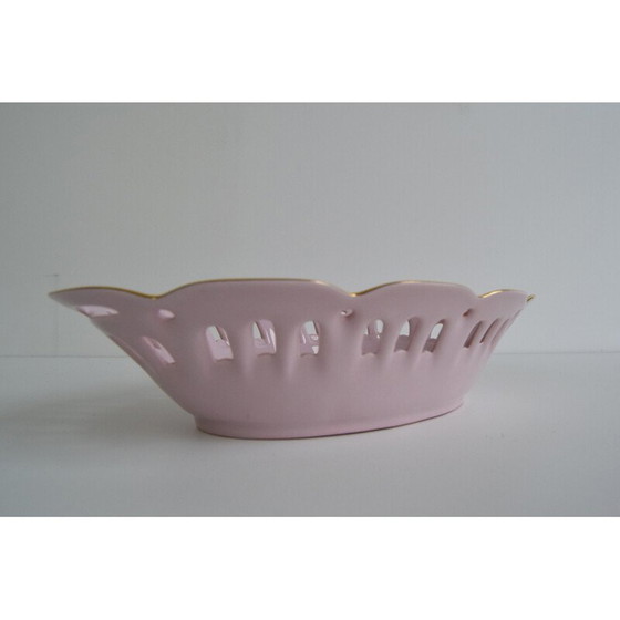 Image 1 of Bol vintage en porcelaine rose de Pirken Hammer, Tchécoslovaquie 1980