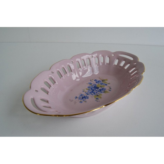 Image 1 of Bol vintage en porcelaine rose de Pirken Hammer, Tchécoslovaquie 1980
