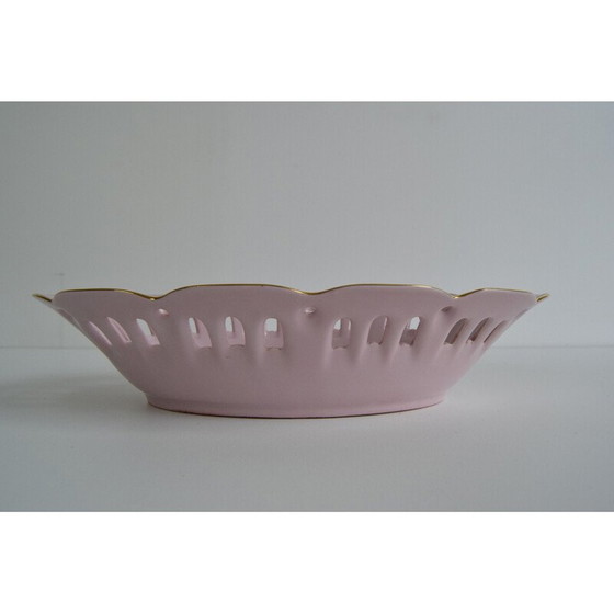 Image 1 of Bol vintage en porcelaine rose de Pirken Hammer, Tchécoslovaquie 1980