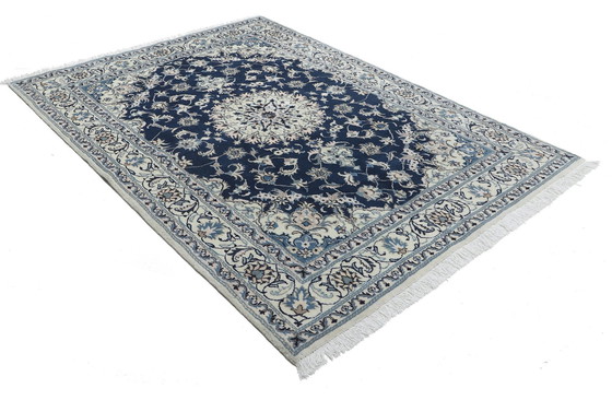 Image 1 of Tapis persan noué à la main original Naïn 12 La 244 X 165 Cm