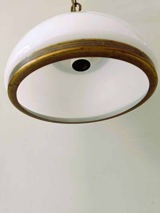 Image 1 of Suspension Opaline Blanche