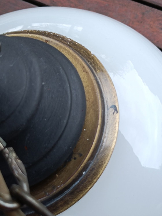 Image 1 of Suspension Opaline Blanche