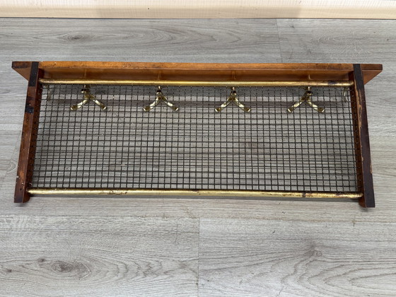 Image 1 of Retro Mid Century Art Deco Train Coat Stand