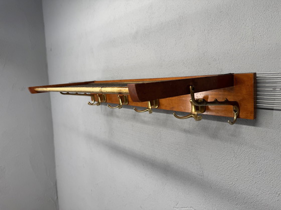 Image 1 of Retro Mid Century Art Deco Train Coat Stand