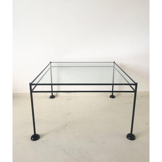 Image 1 of Table basse minimaliste vintage en métal et verre, 1960