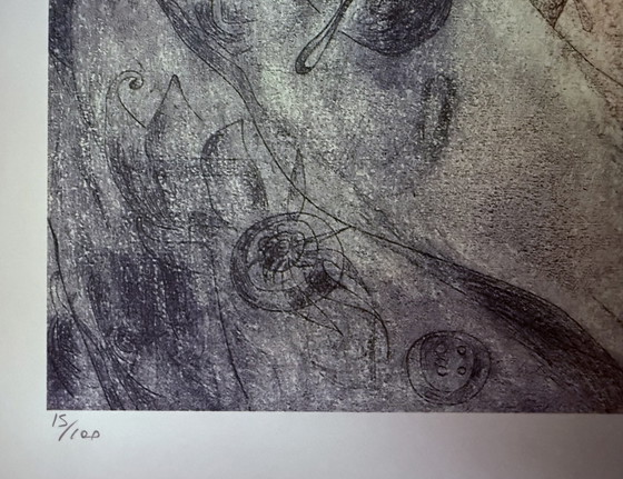 Image 1 of Joan Miró : "Autoportrait 1". N° 15/100. Lithographie, signée.