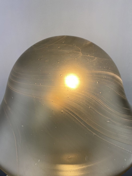 Image 1 of 1 Of 3 Large lampe de table en verre clair Peill And Putzler Mushroom Xl 1970