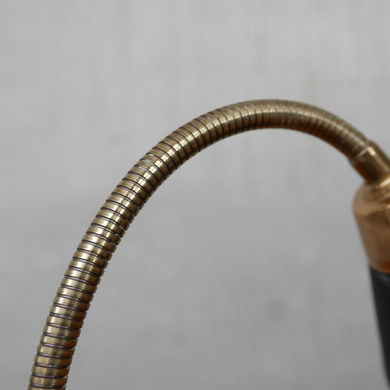 Image 1 of Paire de lampes vintage en laiton et métal peint, Suède 1960