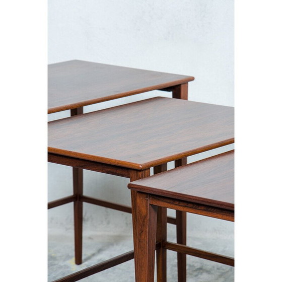 Image 1 of Tables gigognes vintage en bois de rose, Danemark 1960