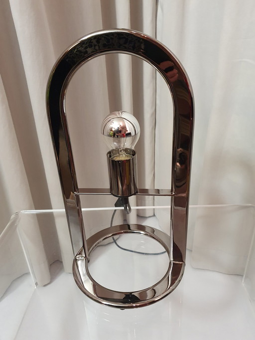 Lampe de table Arco chrome vintage années 80