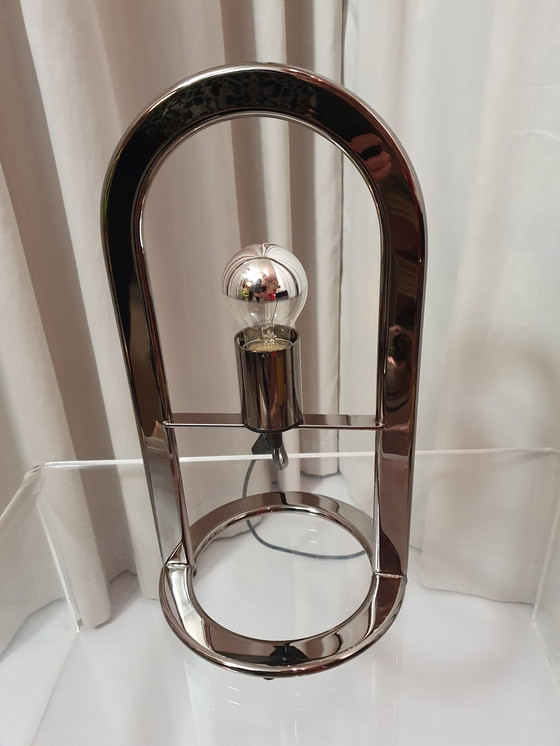 Image 1 of Lampe de table Arco chrome vintage années 80