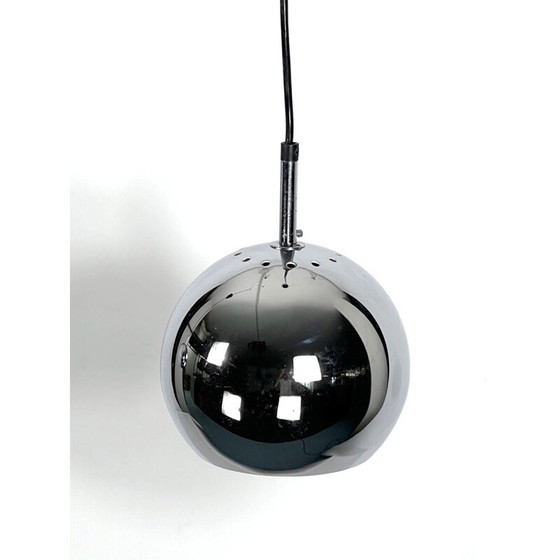 Image 1 of Paire de suspensions sphériques chromées de Targetti, 1970