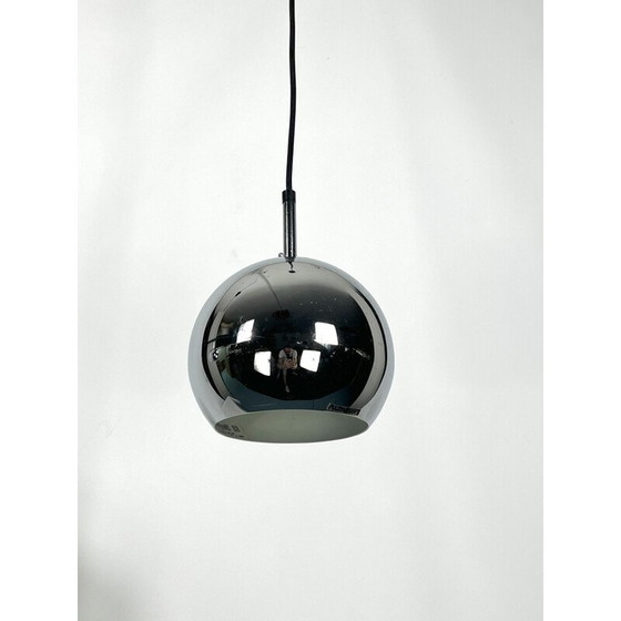 Image 1 of Paire de suspensions sphériques chromées de Targetti, 1970