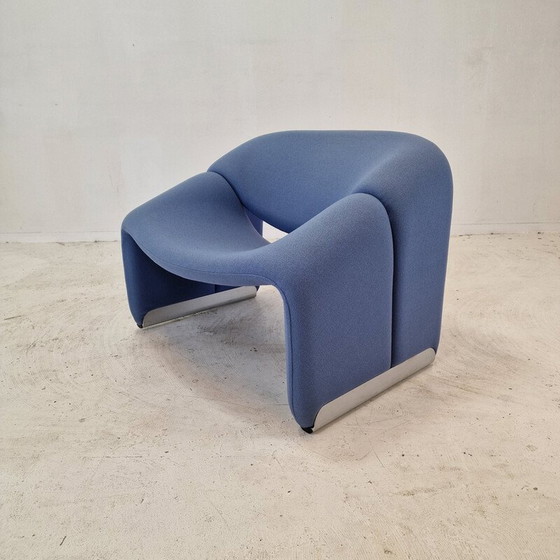 Image 1 of Chaise Vintage Groovy F598 en laine d'origine par Pierre Paulin pour Artifort, 1980