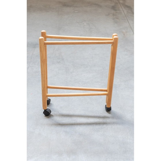 Image 1 of Chariot de restauration pliant en bois de chêne vintage par Jens Quistgaard, Danemark 1960