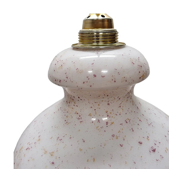 Image 1 of Lampe suspendue vintage avec abat-jour opalin