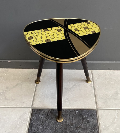 Table d'appoint en verre en forme de triangle 1960S