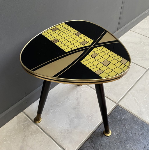 Table d'appoint en verre en forme de triangle 1960S