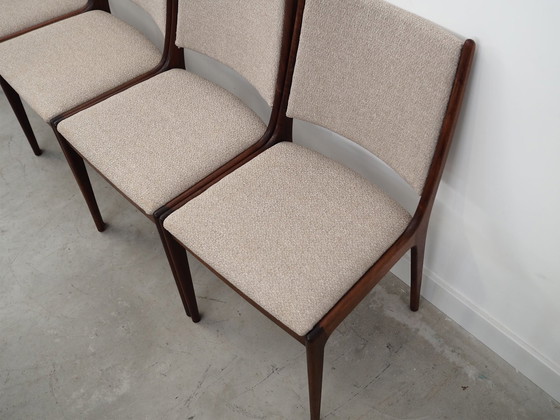 Image 1 of Ensemble de quatre chaises en teck, design danois, années 1970, designer : Johannes Andersen