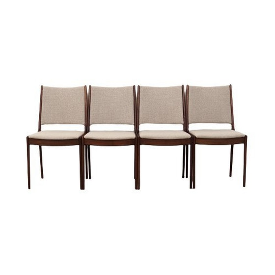 Image 1 of Ensemble de quatre chaises en teck, design danois, années 1970, designer : Johannes Andersen