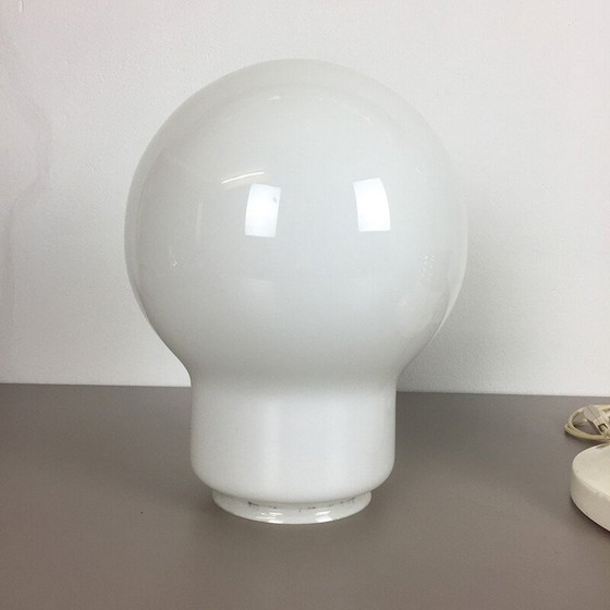 Image 1 of Lampe de table à ampoule italienne en verre - années 1970
