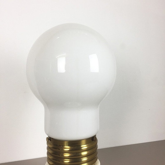 Image 1 of Lampe de table à ampoule italienne en verre - années 1970