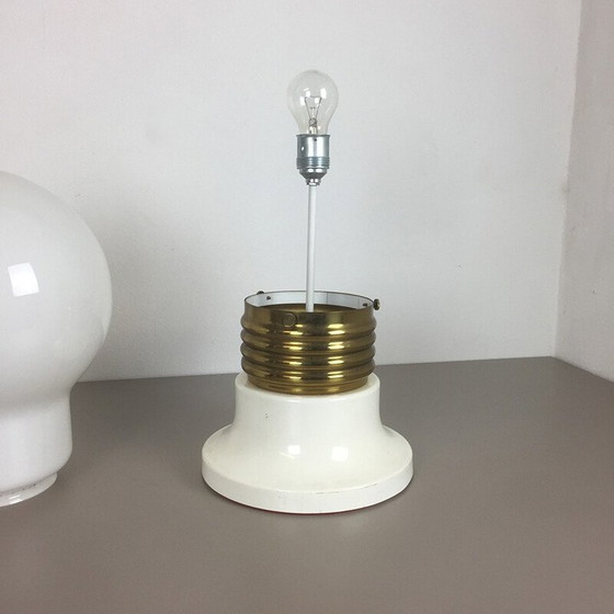 Image 1 of Lampe de table à ampoule italienne en verre - années 1970