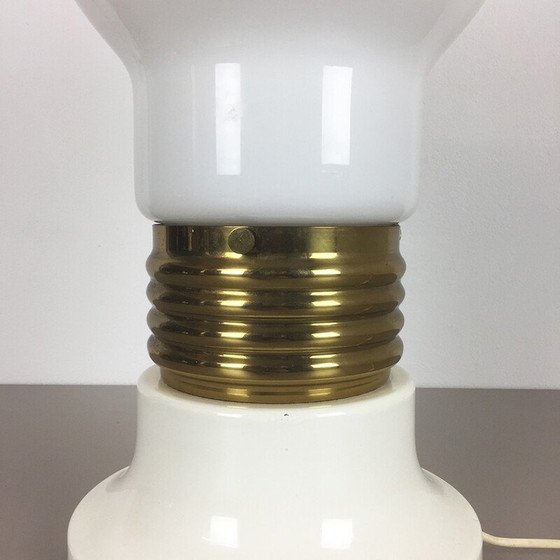 Image 1 of Lampe de table à ampoule italienne en verre - années 1970
