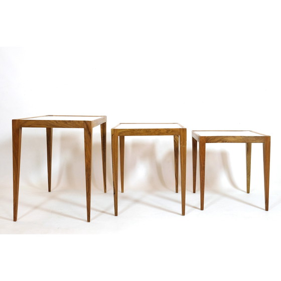 Image 1 of Tables gigognes vintage en noyer, 1960