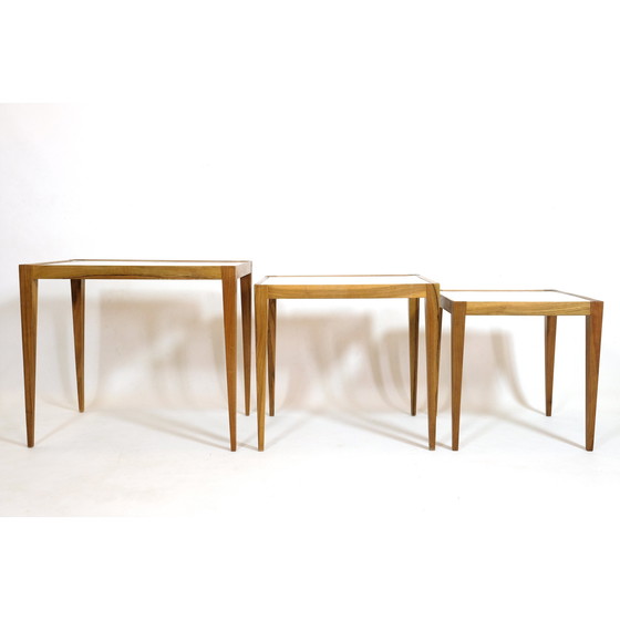 Image 1 of Tables gigognes vintage en noyer, 1960