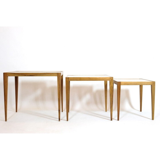 Image 1 of Tables gigognes vintage en noyer, 1960