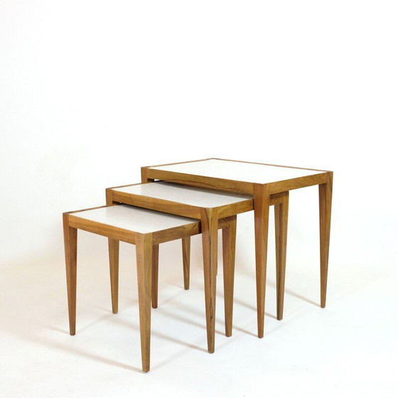 Image 1 of Tables gigognes vintage en noyer, 1960
