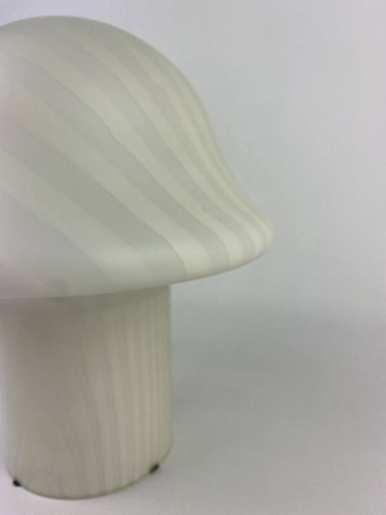 Image 1 of 1 Of 6 Zebraed Glass Peill And Putzler Mushroom Table Lamp 1970