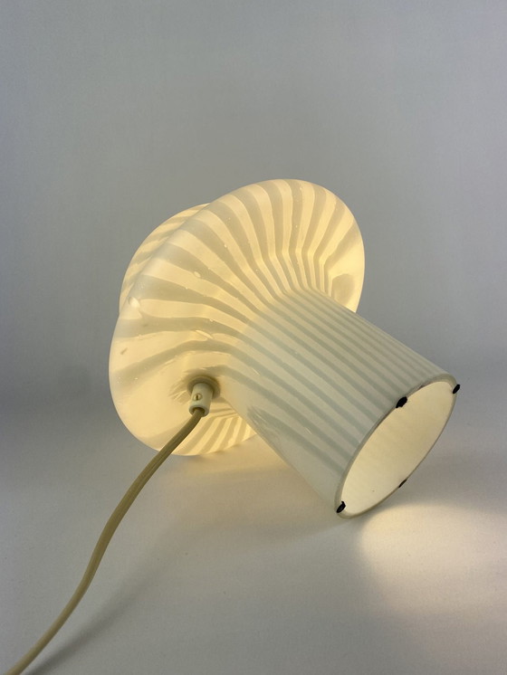 Image 1 of 1 Of 6 Zebraed Glass Peill And Putzler Mushroom Table Lamp 1970