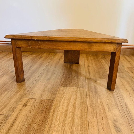 Image 1 of Table basse vintage en chêne trapézoïdal