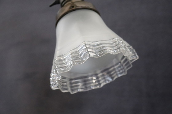 Image 1 of Lampe de table en laiton et verre, Italie 1930S