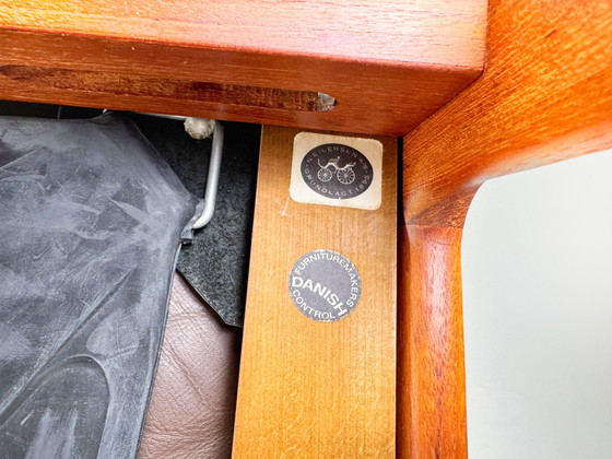 Image 1 of Fauteuil Midcentury Niels Eilersen Illum Wikkelsø Ottoman à haut dossier