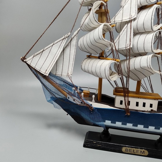 Image 1 of Maquette de bateau de Belem 1970S. Fabriquée à la main. Fabriquée en Angleterre