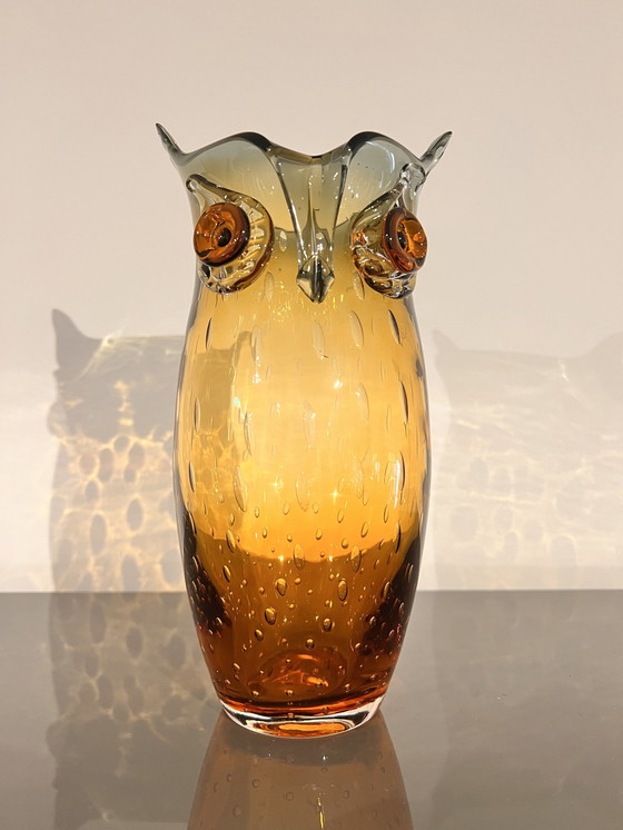 Image 1 of Verre d'art, Hibou Grand