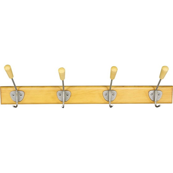 Image 1 of Porte-manteau vintage en bois, Tchécoslovaquie 1960