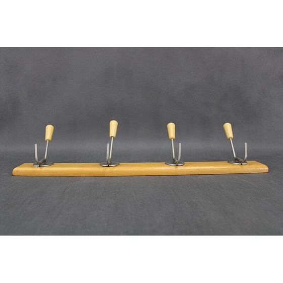Image 1 of Porte-manteau vintage en bois, Tchécoslovaquie 1960