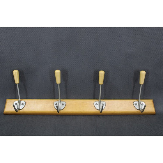 Image 1 of Porte-manteau vintage en bois, Tchécoslovaquie 1960